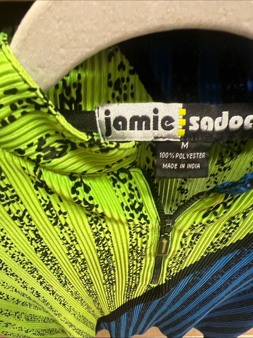 jamie sadock Neon Green & Blue Striped Short-Sleeve Top - Picture 2 of 4